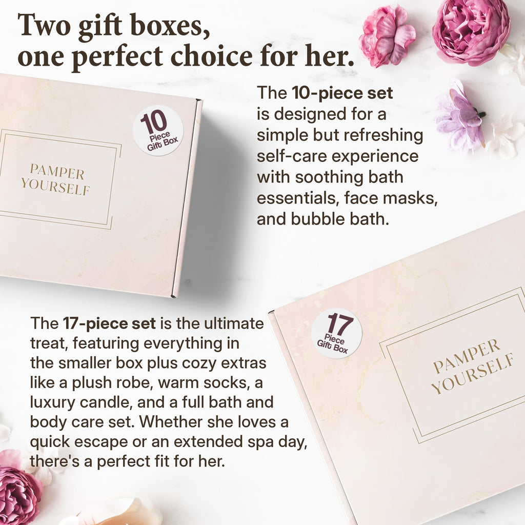 INFUSÉ 10-Piece Spa Gift Box for Women | Eye Mask, Bath Bombs, Face Masks & More