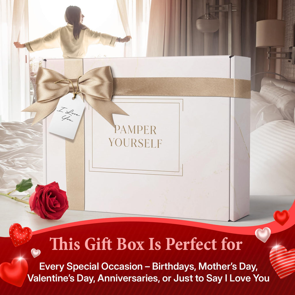 INFUSÉ 10-Piece Spa Gift Box for Women | Eye Mask, Bath Bombs, Face Masks & More