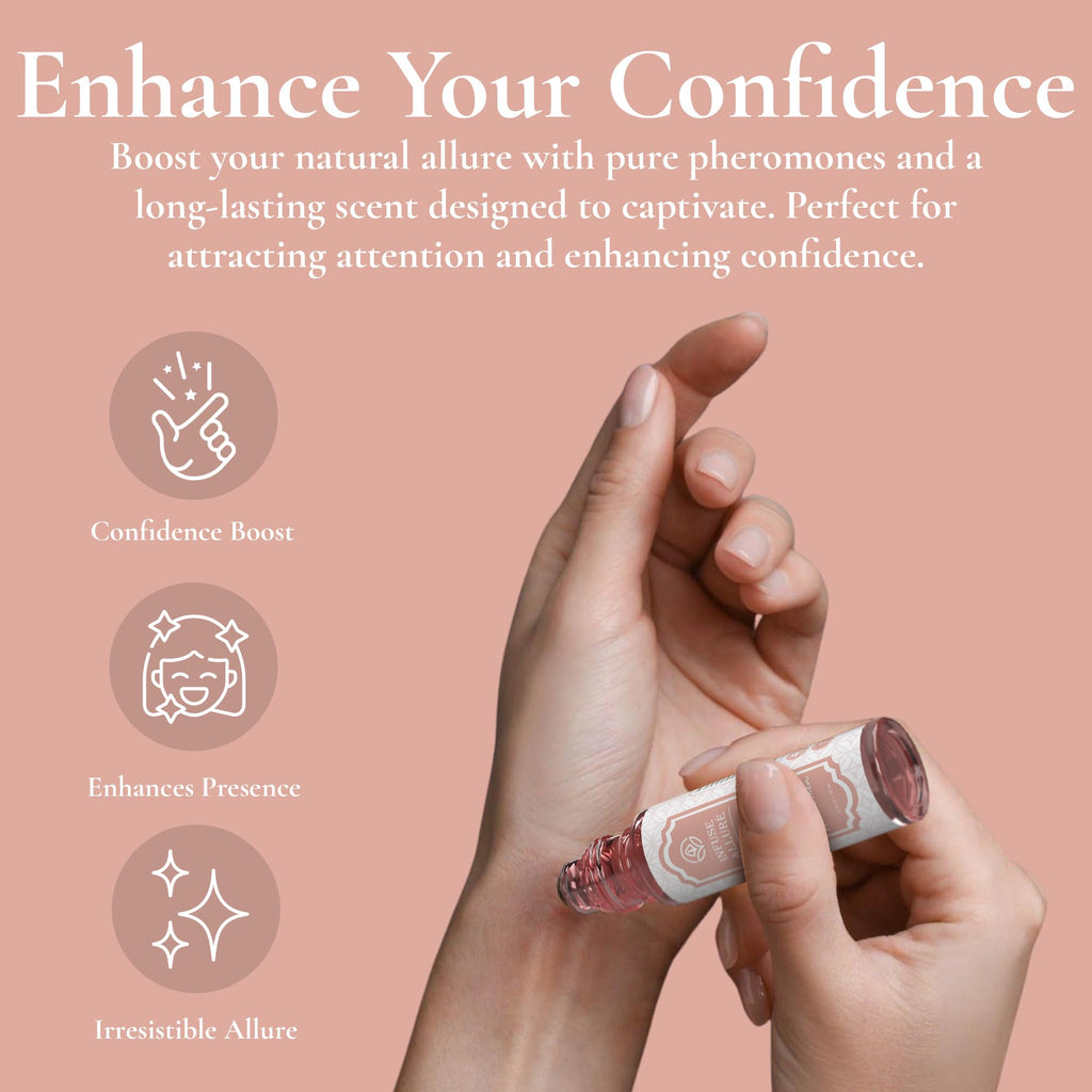Infuse Allurè Premium Pheromones Perfume for Women – Alluring French Fragrance Roll-On, 10ml