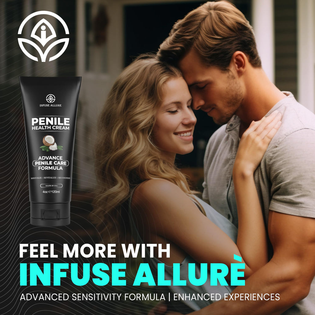 Infuse Allurè Happy Men’s Comfort Hydrating Cream – Daily Moisturizer, Non-Greasy, Vitamin-Enriched 4oz