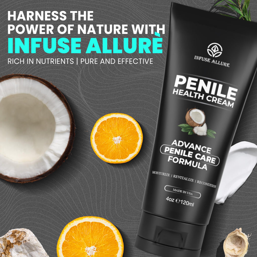 Infuse Allurè Happy Men’s Comfort Hydrating Cream – Daily Moisturizer, Non-Greasy, Vitamin-Enriched 4oz