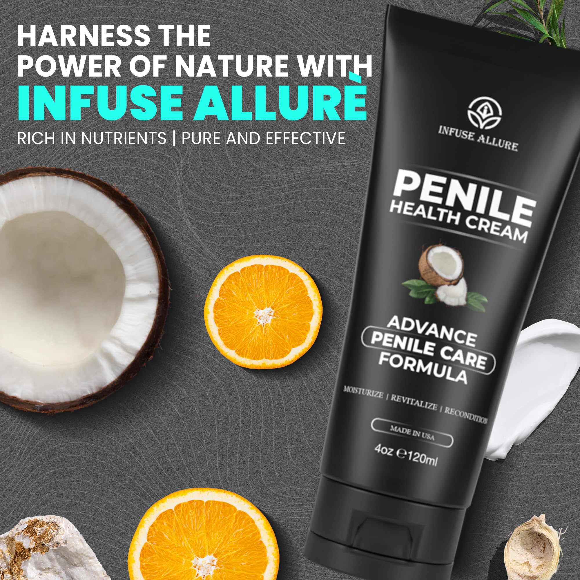 Infuse Allurè Happy Men’s Comfort Hydrating Cream – Daily Moisturizer, Non-Greasy, Vitamin-Enriched 4oz