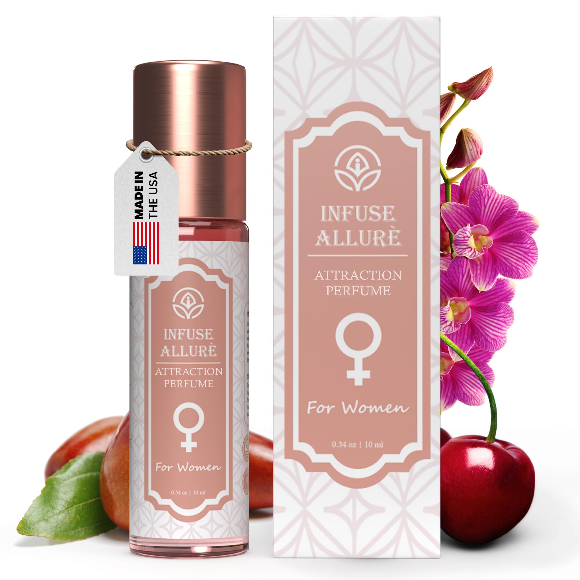 Infuse Allurè Premium Pheromones Perfume for Women – Alluring French Fragrance Roll-On, 10ml