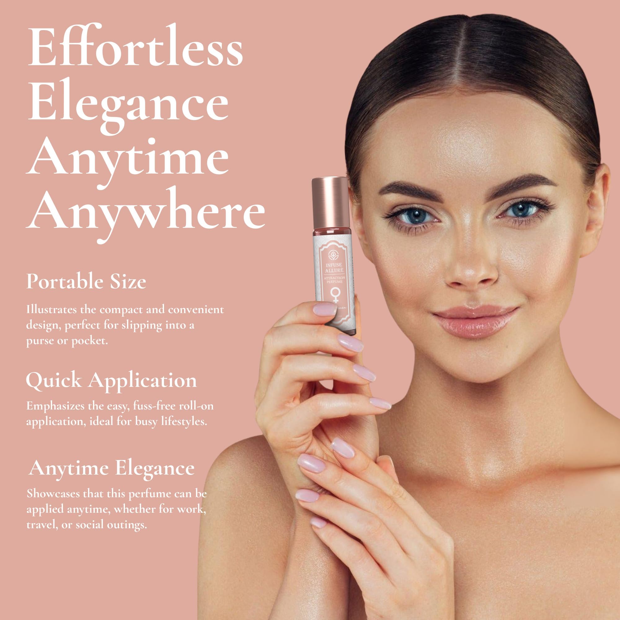 Infuse Allurè Premium Pheromones Perfume for Women – Alluring French Fragrance Roll-On, 10ml