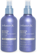 Infusion K Heat Protectant Styler with UltraKeratin Complex – Color Safe, USA Made (8 oz) Pack of 2