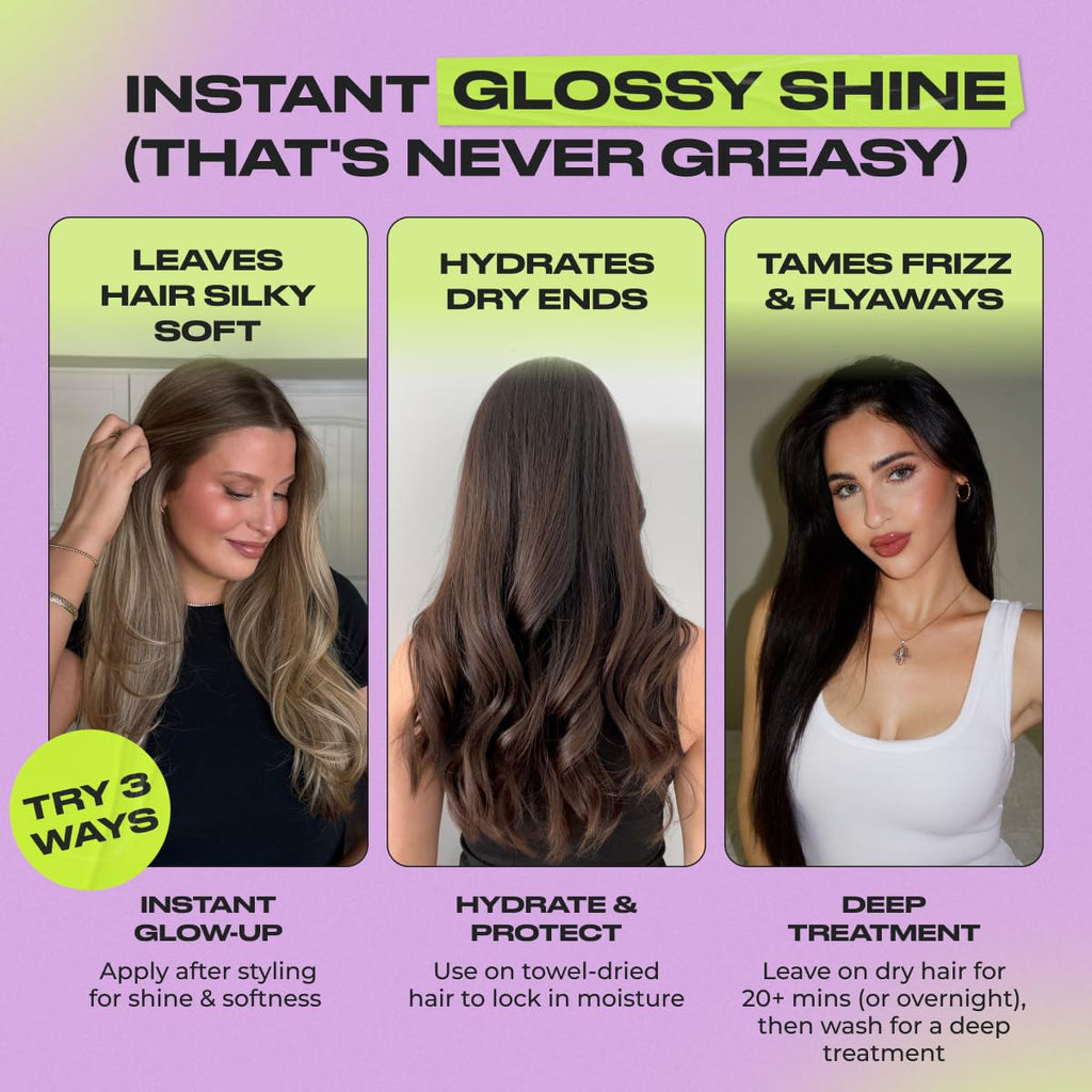INH Hair Gloss Gems – Lightweight Hair Oil Capsules for Shine, Frizz Control, and Fragrance (35 Capsules)