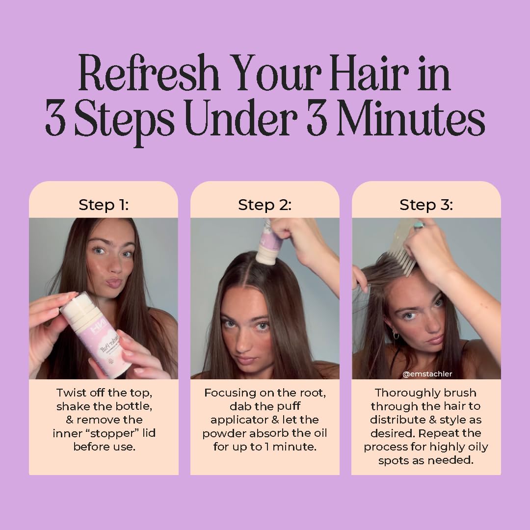 INH Hair Non Aerosol Dry Shampoo | Volumizing Texture Powder for Oily Hair | Vegan & Color Safe 28g/1oz
