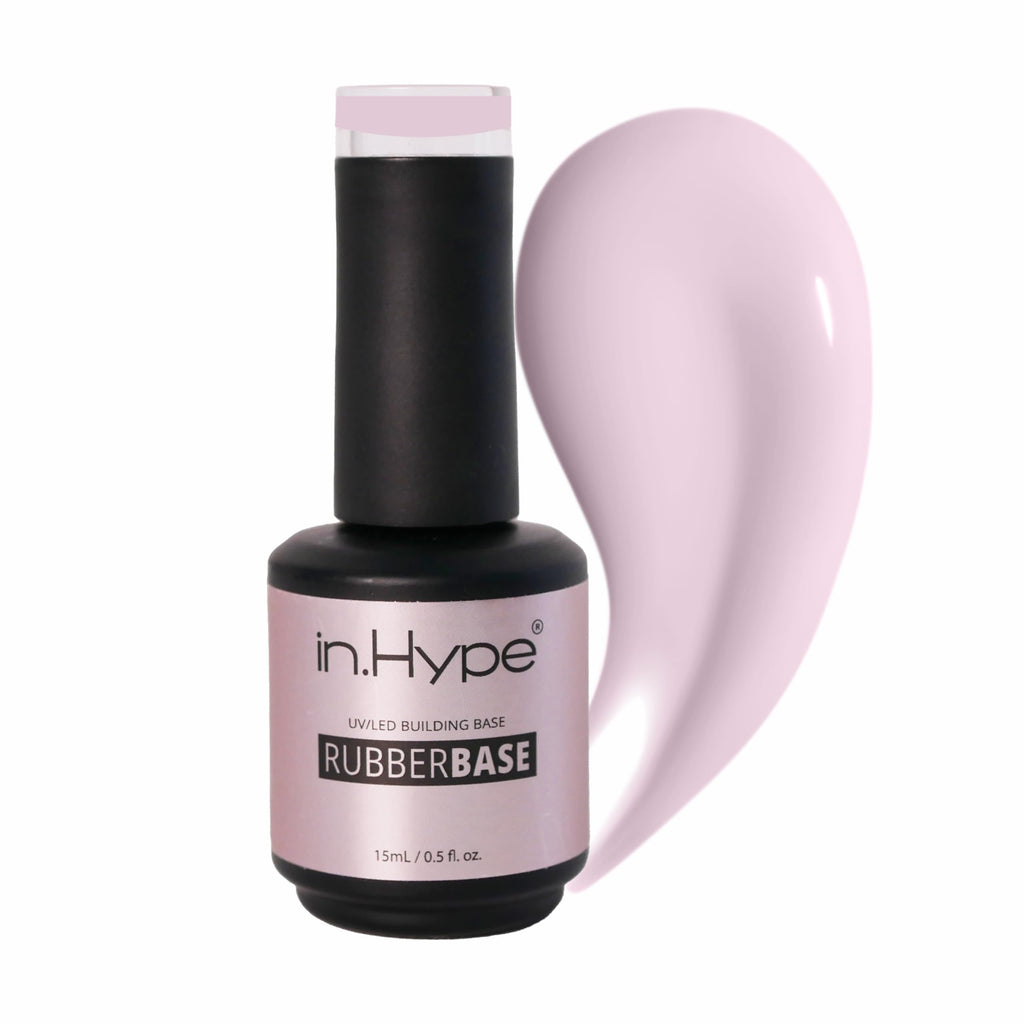 IN.HYPE N.HYPE Elastic Rubber Base Coat – UV/LED Curable, Enhanced Adhesion, Soak Off (Delicate Pink)