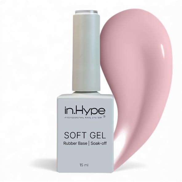 IN.HYPE N.HYPE Elastic Rubber Base Coat Pro Cover – UV/LED Cure, Enhanced Adhesion