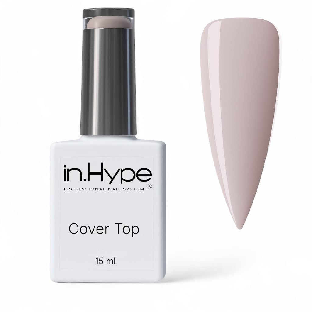 IN.HYPE Gel Cover Top Coat Nude 2 – Camouflage Gel Top Coat for UV/LED Curing