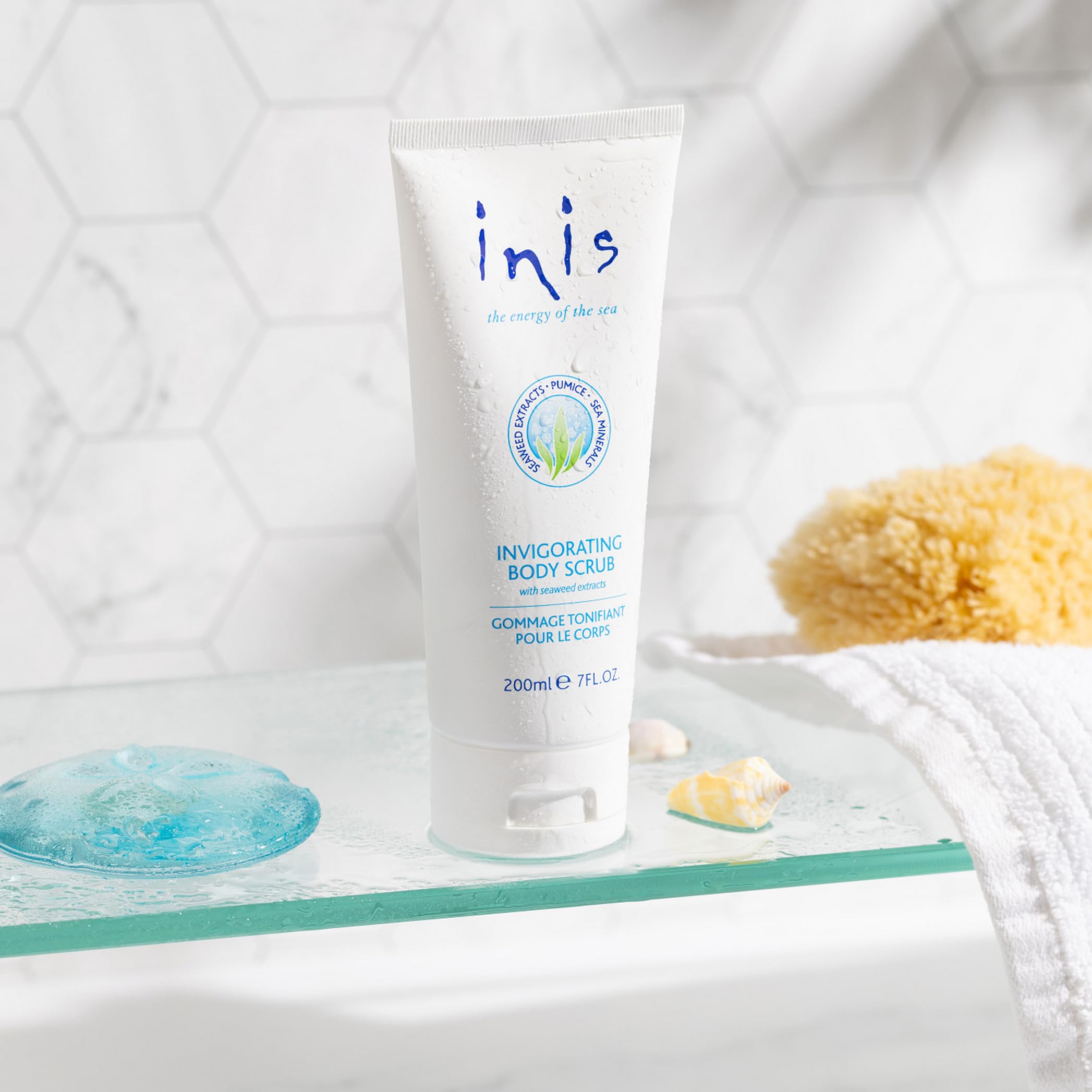 Inis the Energy of the Sea Scented Body Scrub - Exfoliating Pumice & Seaweed, 7oz