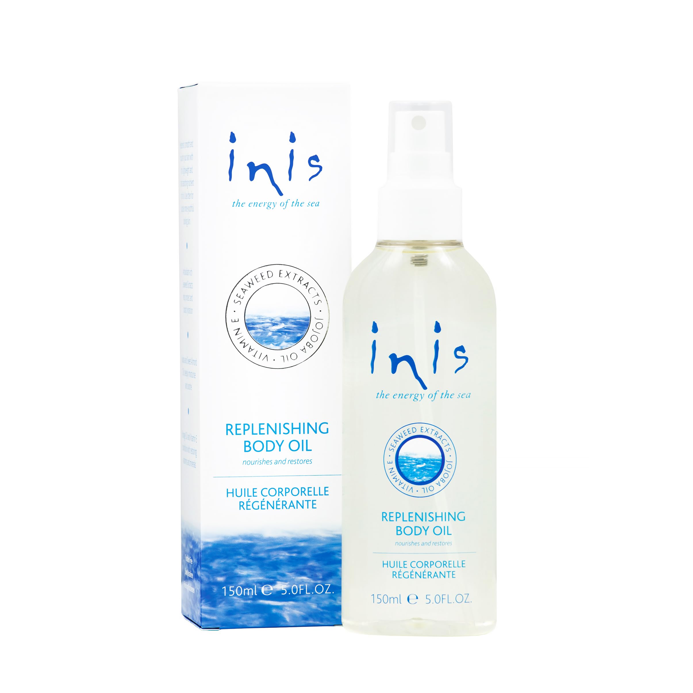 Inis the Energy of the Sea Replenishing Body Oil - Fast Absorbing Spray - 5 Fl Oz