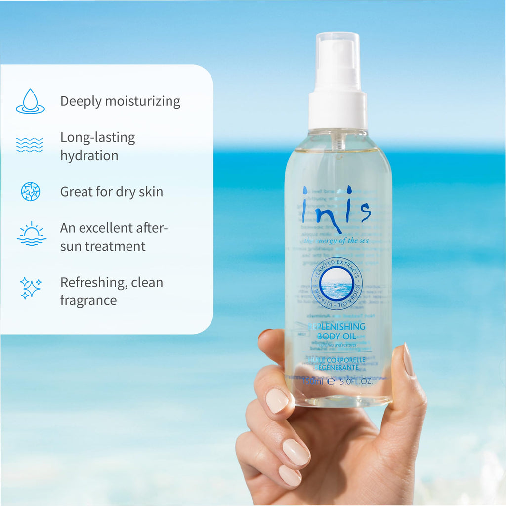 Inis the Energy of the Sea Replenishing Body Oil - Fast Absorbing Spray - 5 Fl Oz