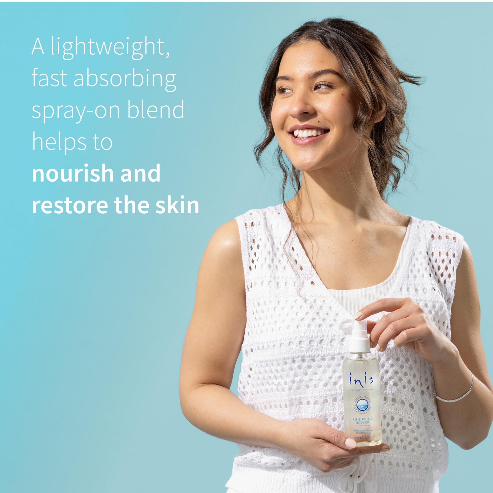 Inis the Energy of the Sea Replenishing Body Oil - Fast Absorbing Spray - 5 Fl Oz