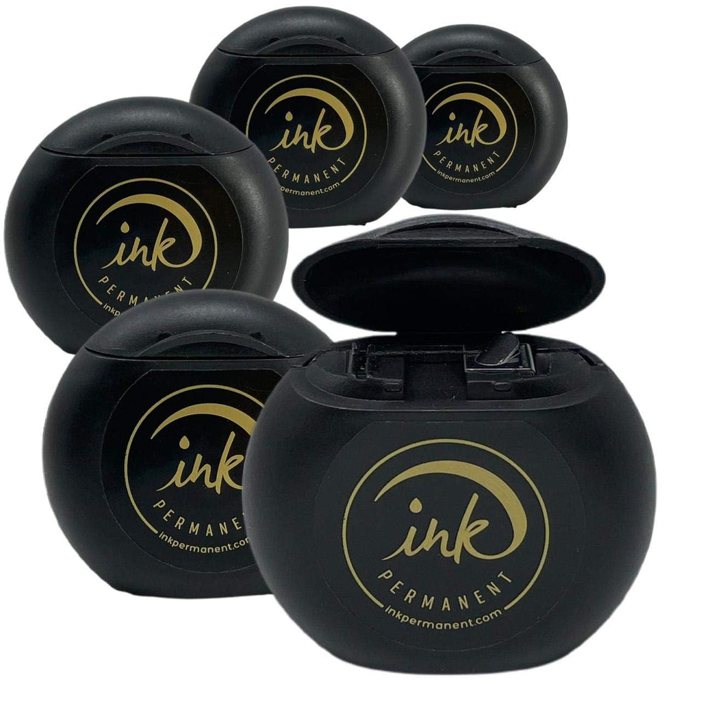 Ink Permanent Pre-Inked Mapping String – Eyebrow Microblading, Pack of 5, 20m, Black