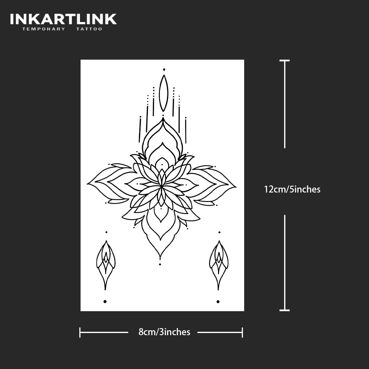 INKARTLINK Temporary Tattoos - 2 Sheets, Realistic & Waterproof, Lasts 1-2 Weeks