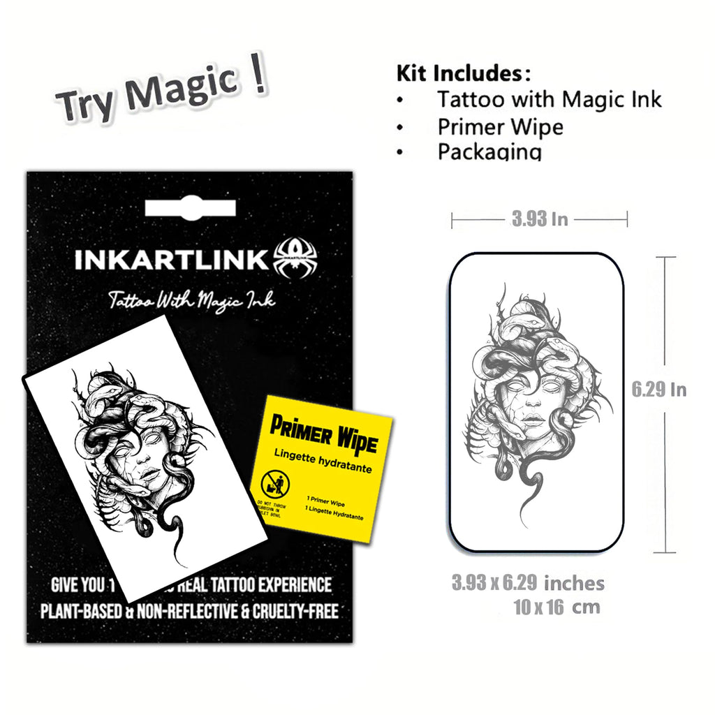 INKARTLINK Semi-Permanent Tattoos – Realistic, Waterproof Arm Tattoos | Femme Fatale