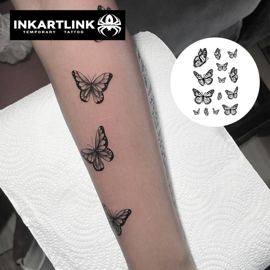 INKARTLINK Semi-Permanent Butterfly Tattoo — Realistic & Waterproof