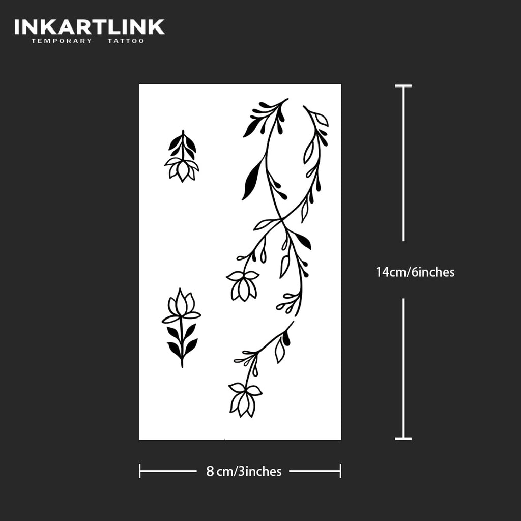 INKARTLINK Temporary Tattoos – Large 2 Sheets, Semi-Permanent Realistic Body Art (Waterproof, 1–2 Weeks)