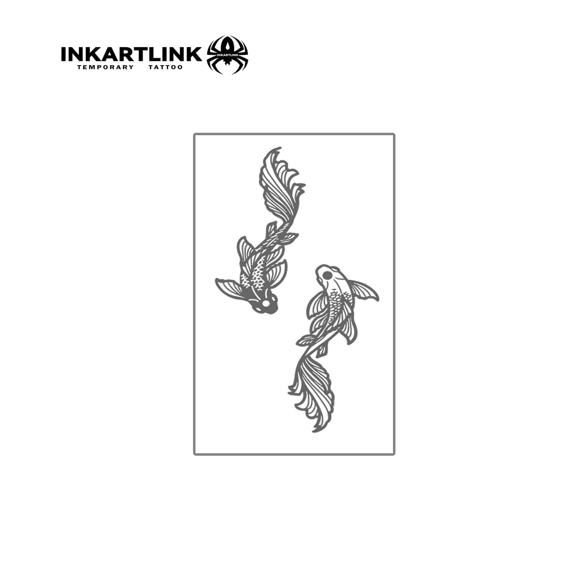 INKARTLINK Semi-Permanent Tattoos – Goldfish Trio, Realistic, Waterproof, Lasts 7–14 Days