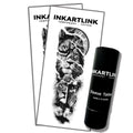 INKARTLINK Semi Permanent Tattoo — 2-Piece Full Arm Sleeve Set (Lion, Jesus) | Waterproof & Anti-Transfer