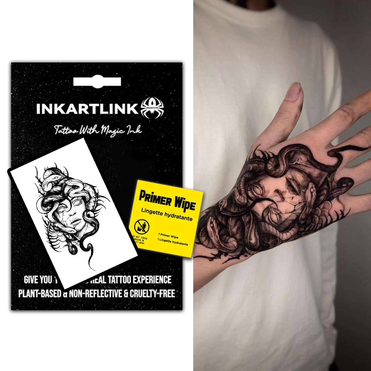 INKARTLINK Semi-Permanent Tattoos – Realistic, Waterproof Arm Tattoos | Femme Fatale