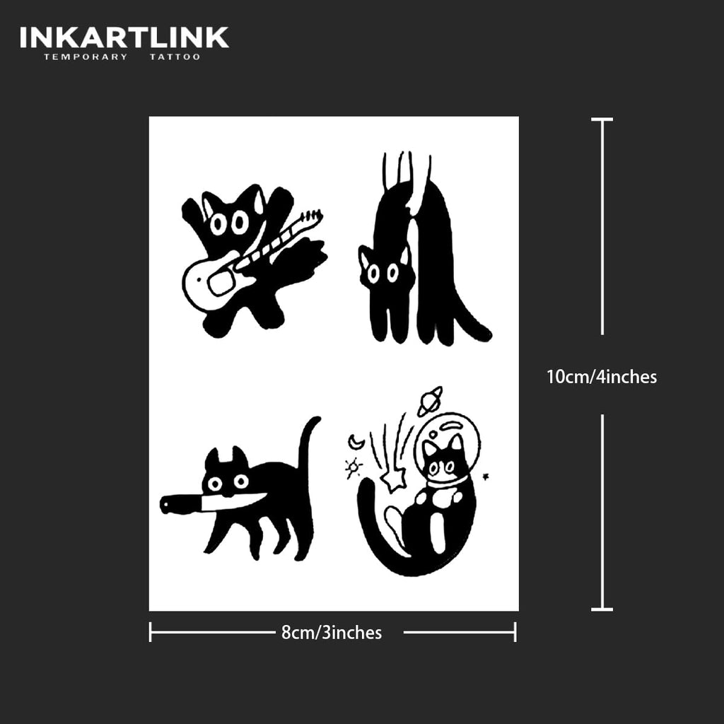 INKARTLINK Tattoo Tech – 2 Sheets Medium Semi-Permanent Tattoos for Adults | Realistic, Waterproof, Lasts 1-2 Weeks