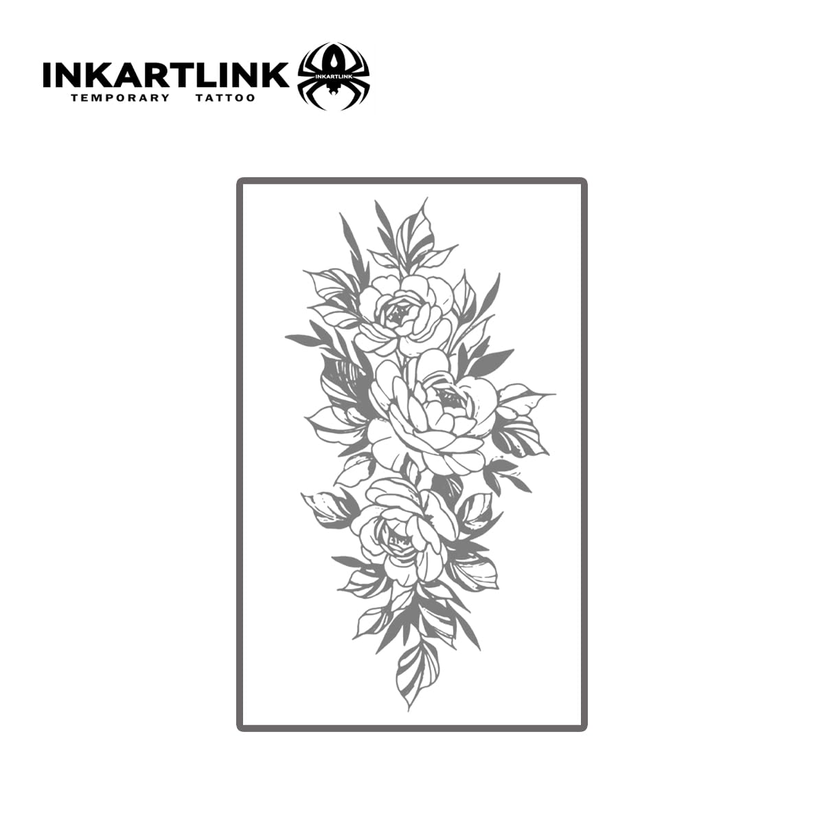 INKARTLINK 2 Sheets Extra Large Semi-Permanent Tattoos – Blooming Cascade, Waterproof & Realistic
