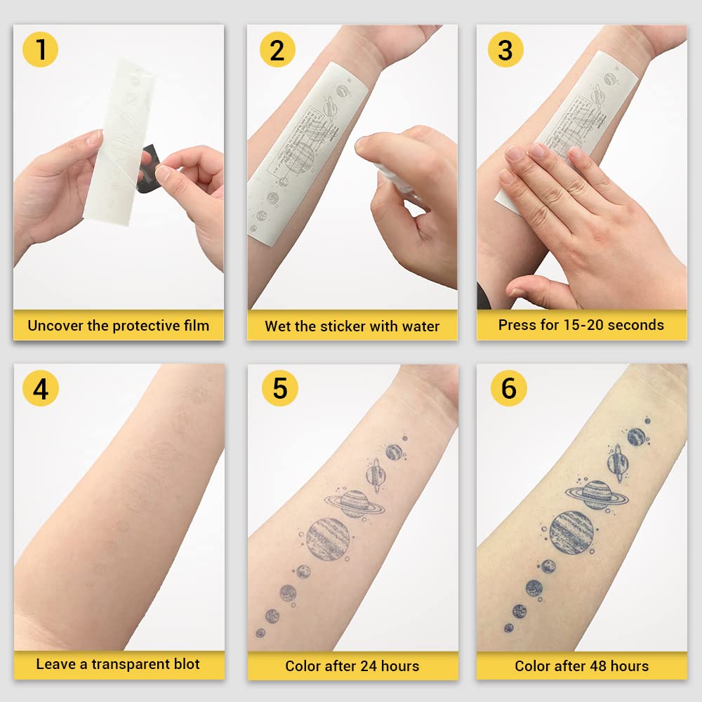 INKARTLINK Tattoo Tech – Realistic Semi-Permanent Tattoos (2 Sheets) – 1-2 Weeks, Waterproof