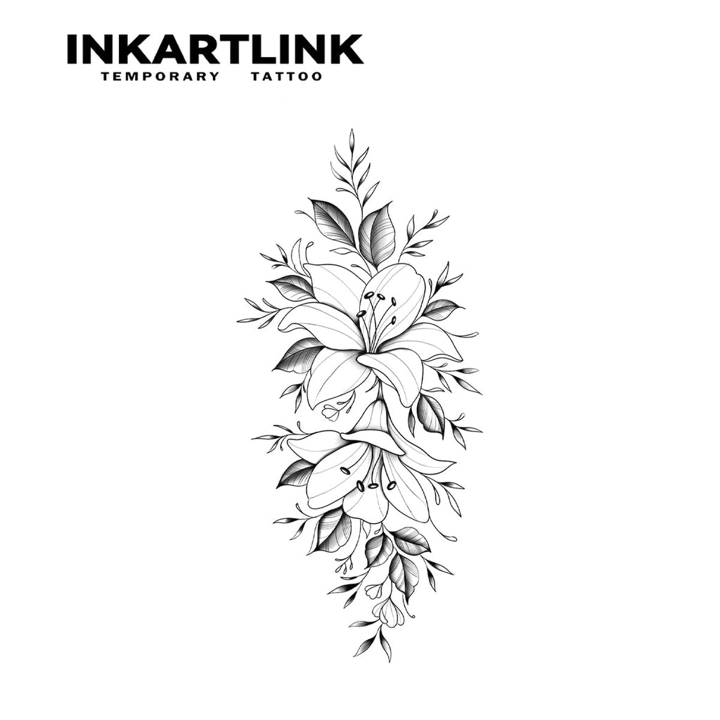 INKARTLINK Tattoo Tech - Large 2 Sheets Semi-Permanent Tattoos, Realistic, Waterproof, No Adhesive