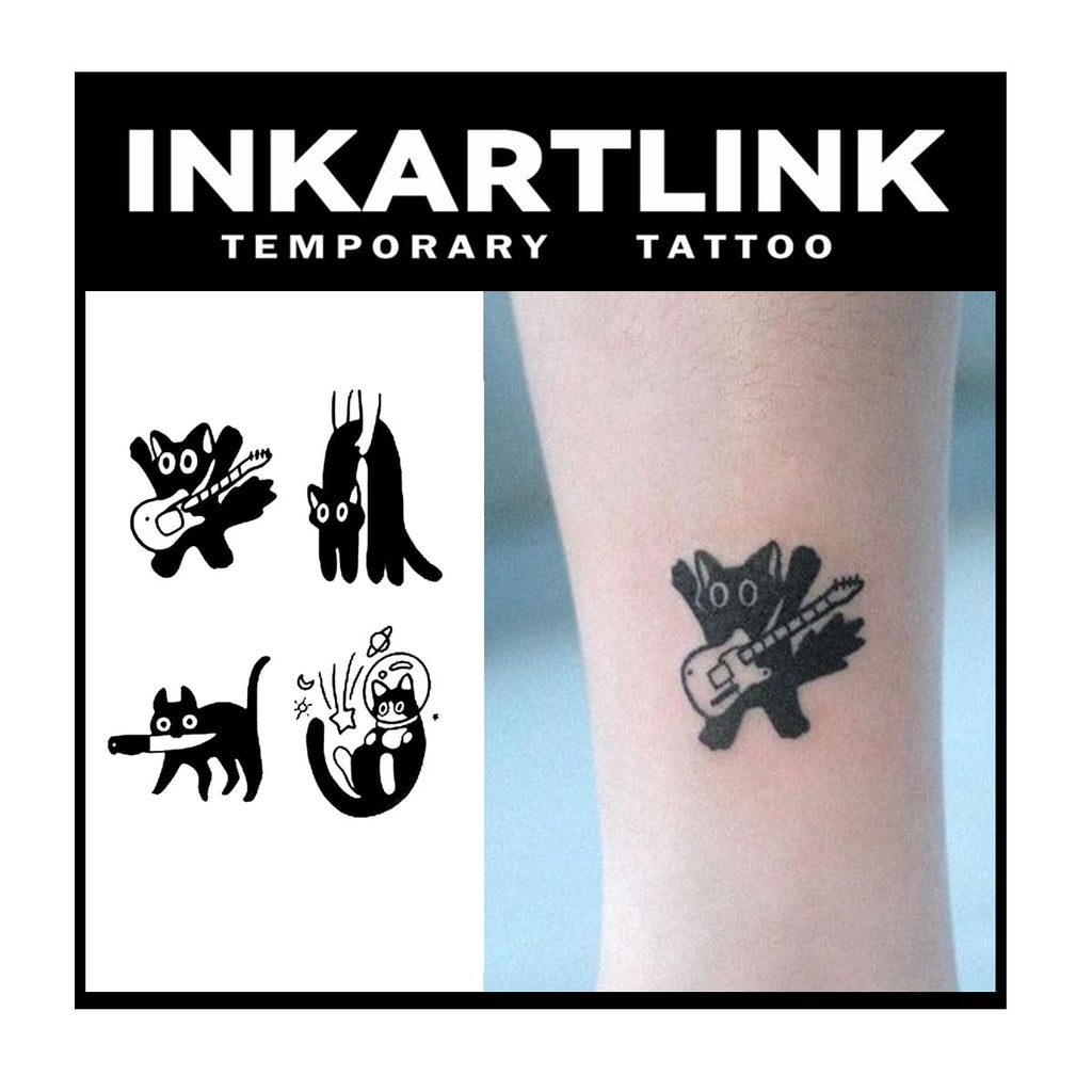 INKARTLINK Tattoo Tech – 2 Sheets Medium Semi-Permanent Tattoos for Adults | Realistic, Waterproof, Lasts 1-2 Weeks