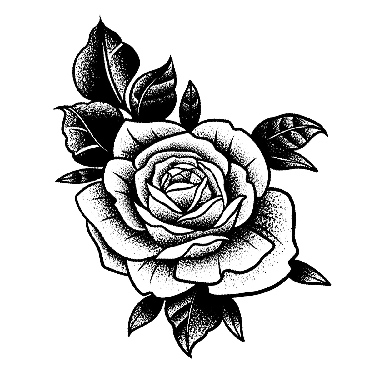 INKARTLINK Tattoo Tech – Large Semi-Permanent Flower Design Tattoos (1–2 Weeks, Waterproof)