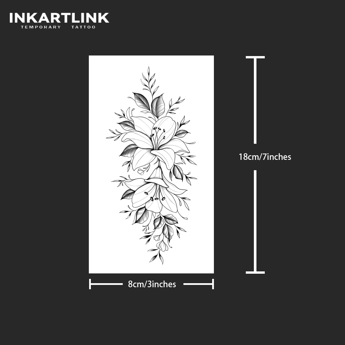INKARTLINK Tattoo Tech - Large 2 Sheets Semi-Permanent Tattoos, Realistic, Waterproof, No Adhesive