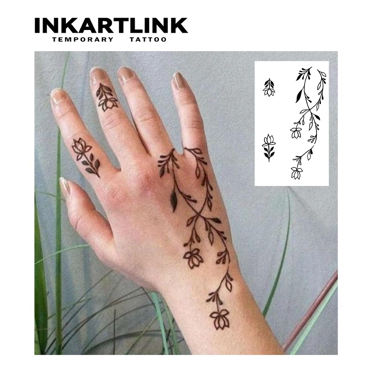 INKARTLINK Temporary Tattoos – Large 2 Sheets, Semi-Permanent Realistic Body Art (Waterproof, 1–2 Weeks)