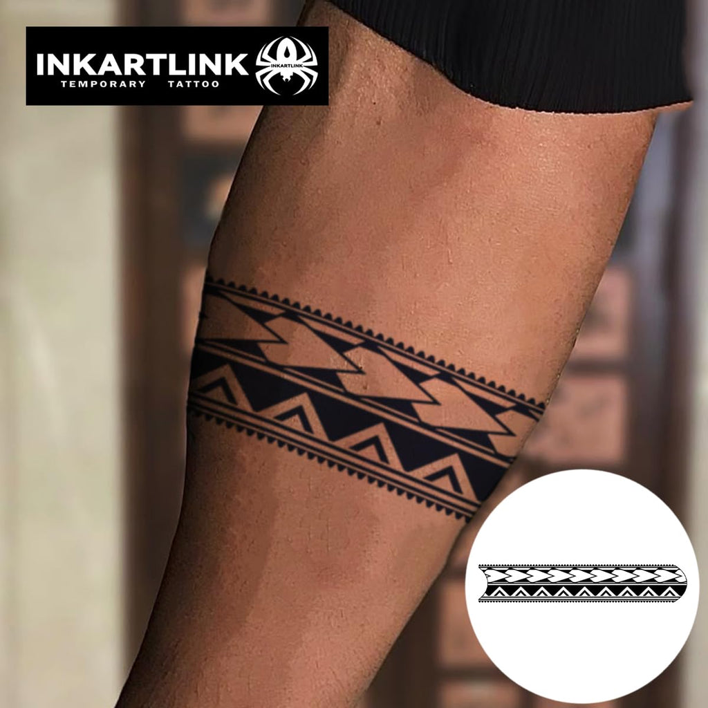 INKARTLINK Semi-Permanent Tattoo Armband 6 – Realistic, Waterproof, Non-Reflective