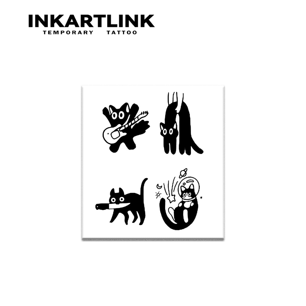 INKARTLINK Tattoo Tech – 2 Sheets Medium Semi-Permanent Tattoos for Adults | Realistic, Waterproof, Lasts 1-2 Weeks