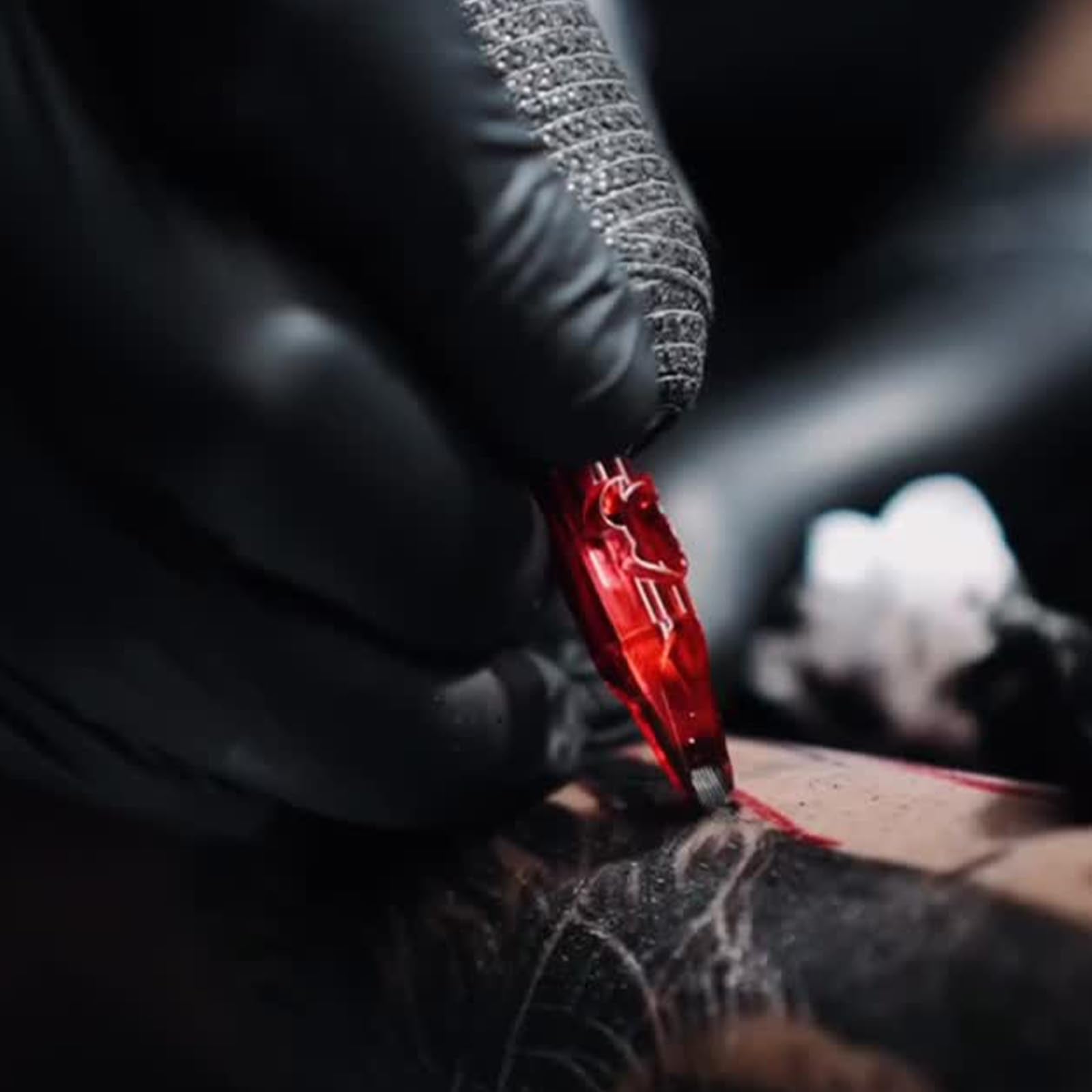 INKin 3RL Tattoo Cartridges #12 Standard 0.35mm – EL Diablo with Silicone Grip, 13mm Extended Tip, Precise Lining