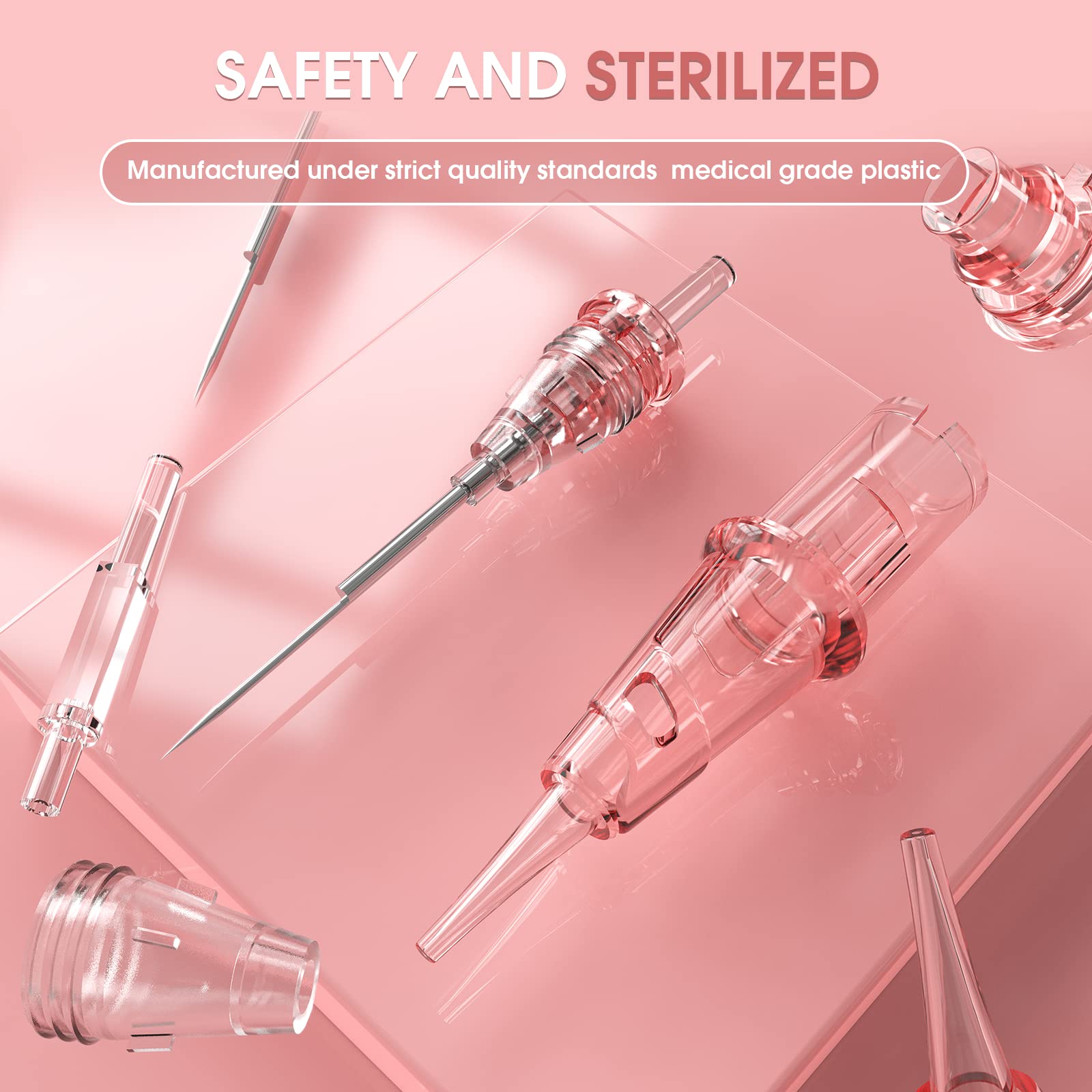 INKin Ultra-Fine PMU Needles – 5RL 0.18mm, Soft Round-Tip Cartridges for Brows, Lips & Eyeliner