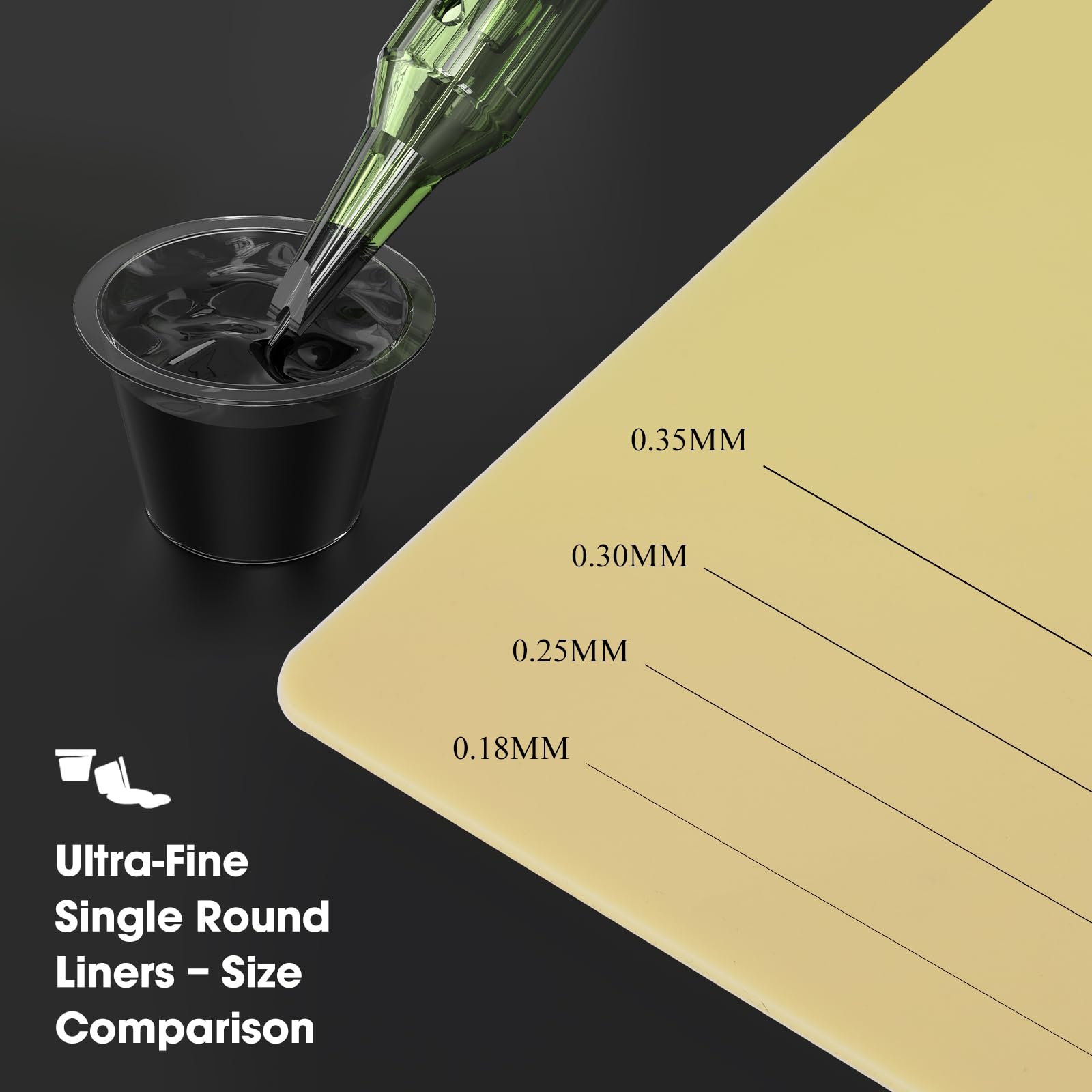 INKin Ultra-Fine PMU Needles 5RL 0.25mm – Softer Universal Cartridges for Brows, Lips, Eyeliner (20PCS)