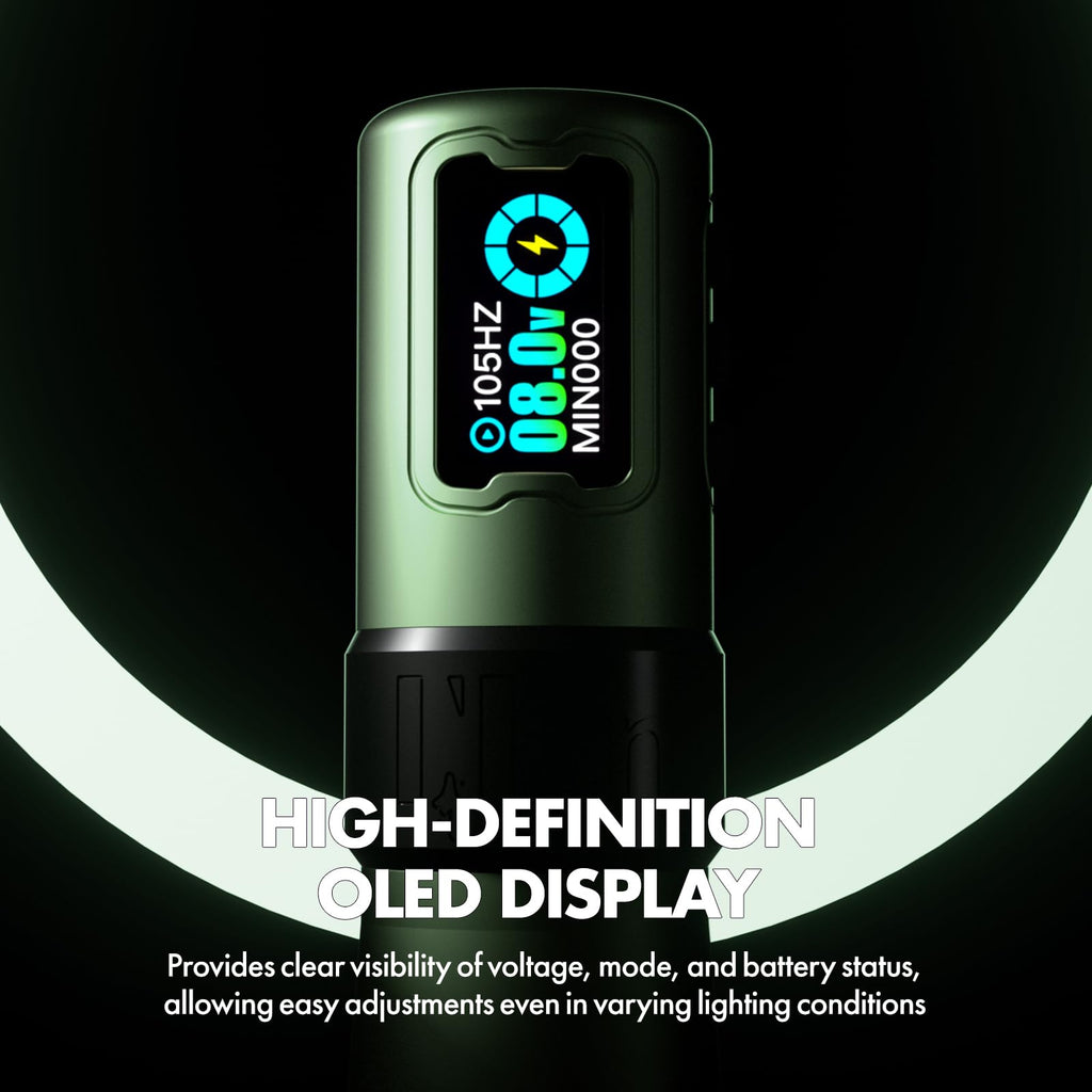 INKin Rampage Wireless Tattoo Machine — 4.0mm Stroke, 39mm Grip, 10,000 RPM Brushless Motor