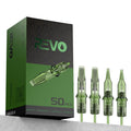 INKin Revo Tattoo Cartridge Needles – 50Pcs Mixed 3RL/5RL/7RL/9RL/11RL & 12 Standard 0.35mm Round Liner, Disposable Cartridges