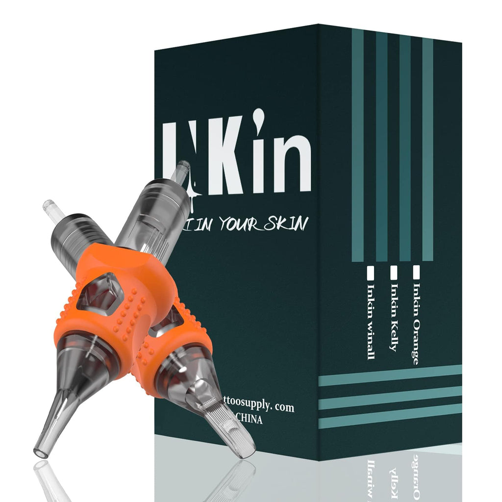 INKin Tattoo Cartridge Needles Assorted 40Pcs – Round Liner & L-Taper (3RL-11RL) #10 Bugpin