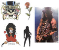 InkWear Slash Guitarist Temporary Tattoos – Realistic Transfer Tattoos for Costumes