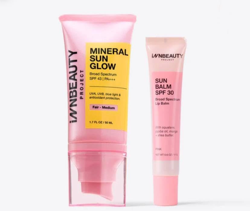 INNBEAUTY Project Mineral Sun Care Duo – Glow in Fair-Medium & Sun Balm Pink | 1 Count