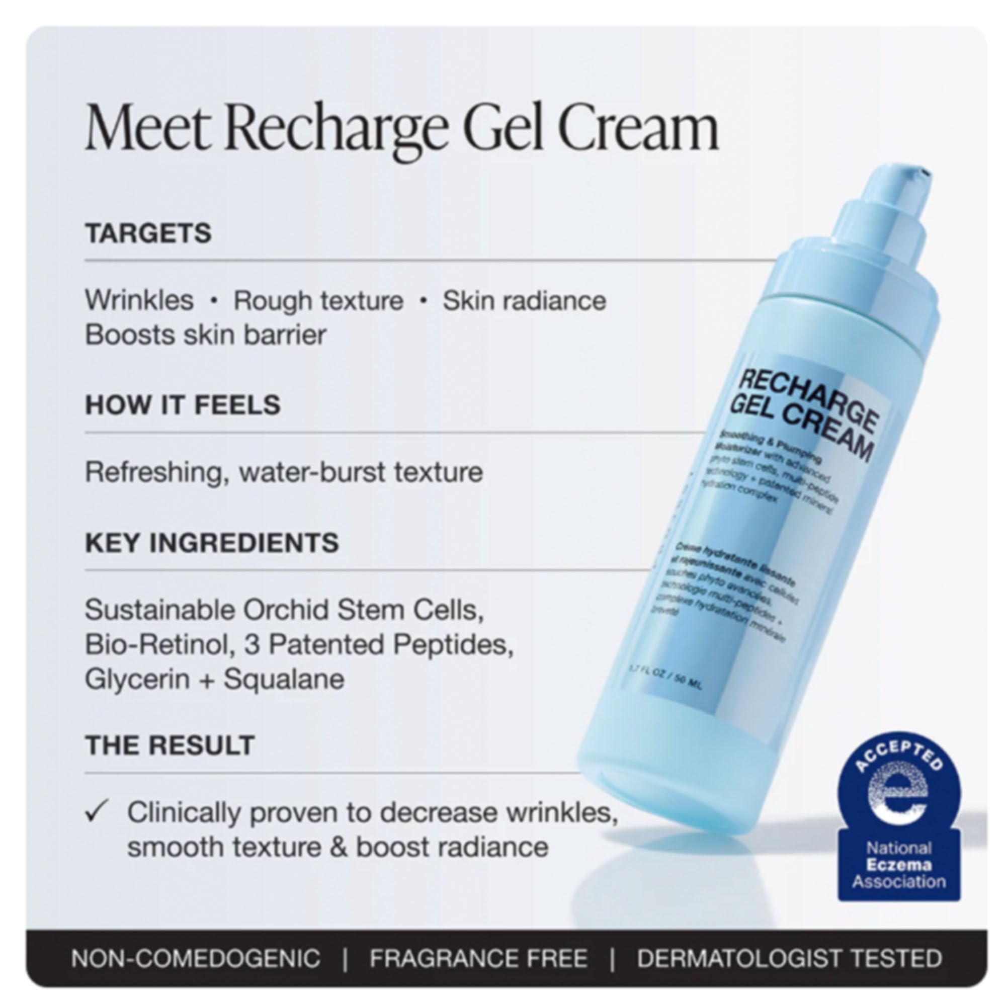 Innbeauty Project Recharge Gel Cream – Lightweight Hydrating Peptide Moisturizer