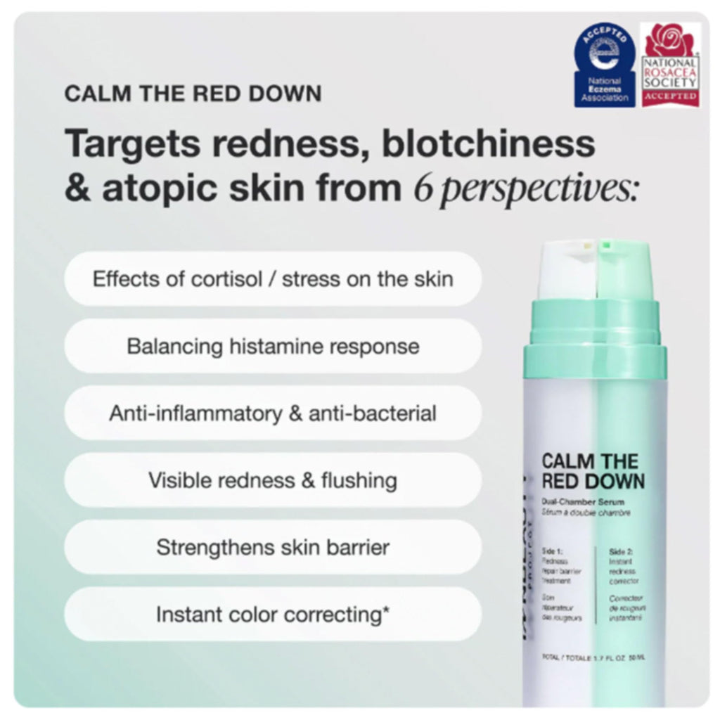 Innbeauty Project Calm the Red Down Dual Chamber Serum – Redness Relief & Barrier Support | 1.7 oz