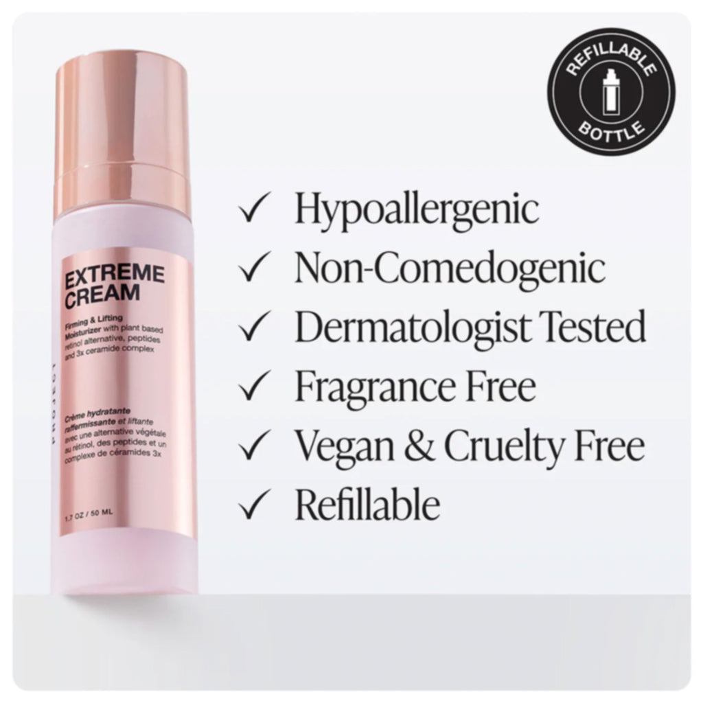 Innbeauty Project Extreme Cream Refill – Anti-Aging Firming & Lifting Moisturizer with Peptides & Bio-Retinol Alternative (1.7 oz)