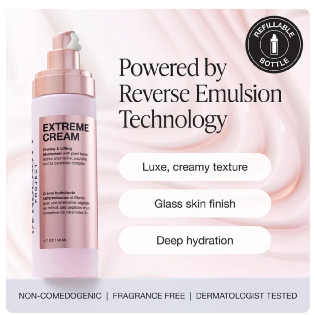 Innbeauty Project Extreme Cream Refill – Anti-Aging Firming & Lifting Moisturizer with Peptides & Bio-Retinol Alternative (1.7 oz)