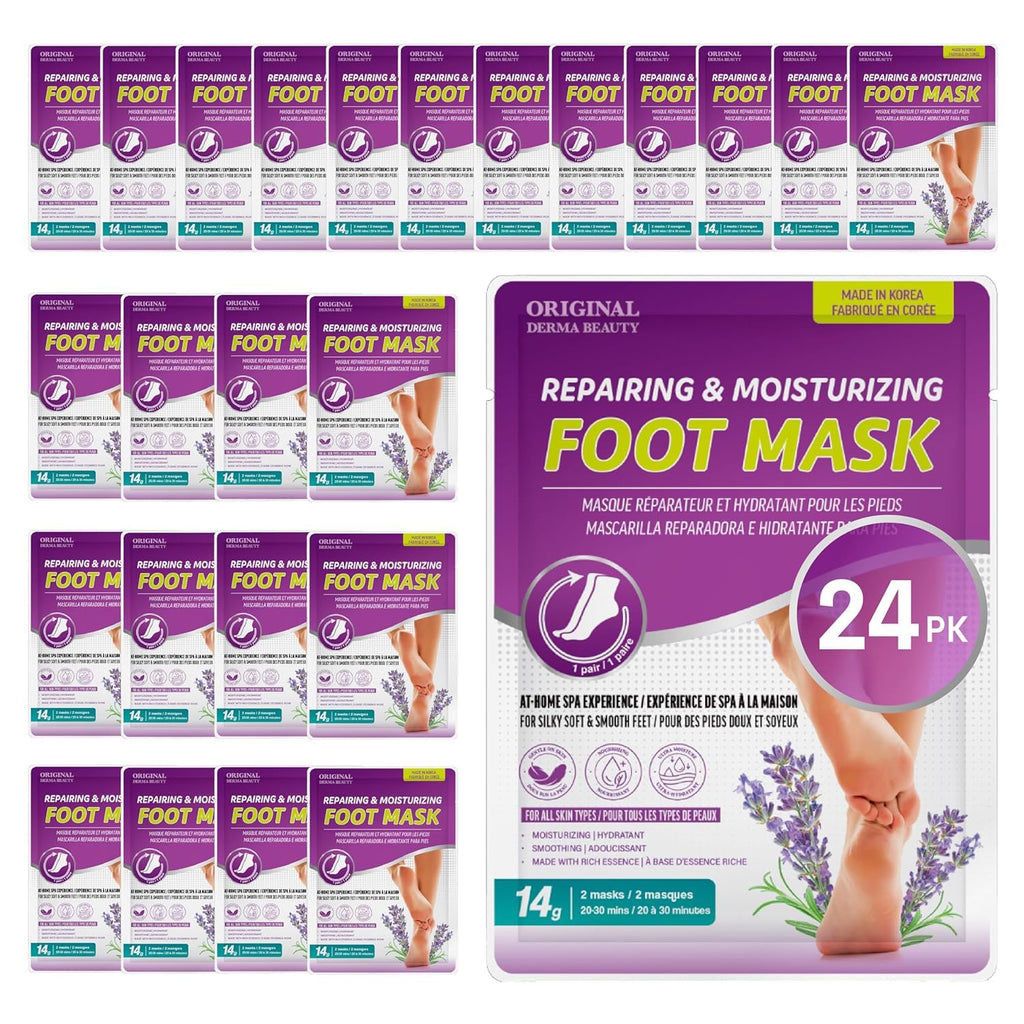 Innerest Original Derma Beauty Foot Mask Lavender – 24 Pairs Moisturizing Foot Care