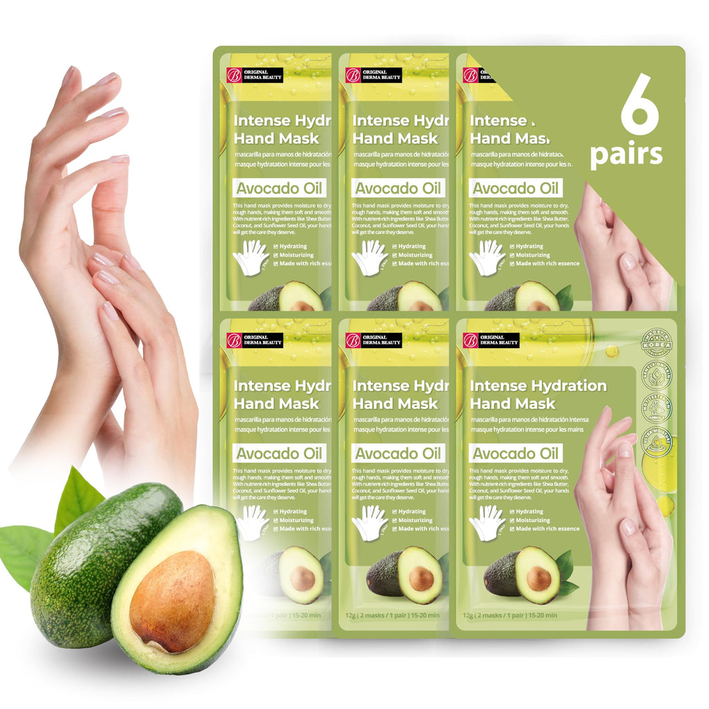 Innerest Original Derma Beauty Hand Mask – 6 Pairs Hydrating Gloves with Avocado Oil